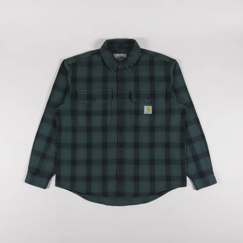 Carhartt WIP Long Sleeve Edmands Shirt Natural Kale Green