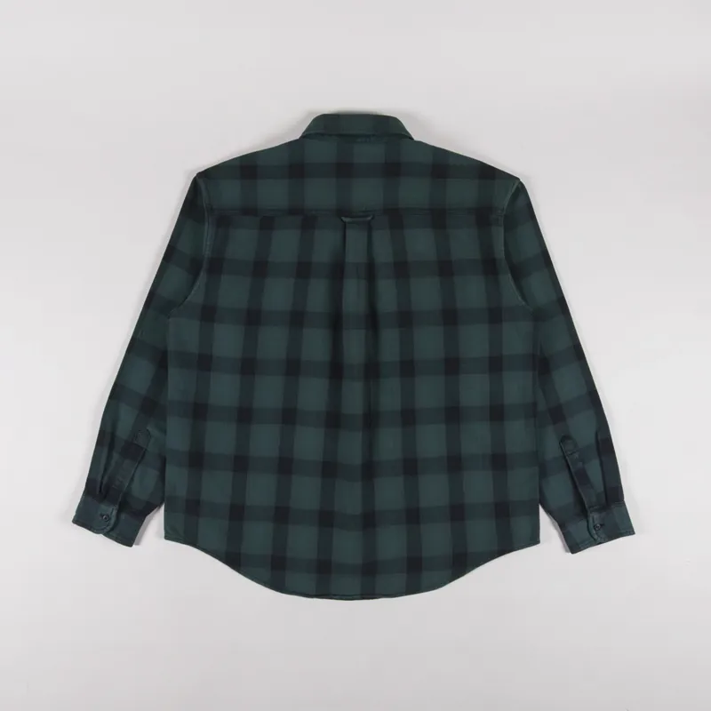 Carhartt WIP Long Sleeve Edmands Shirt Natural Kale Green-1