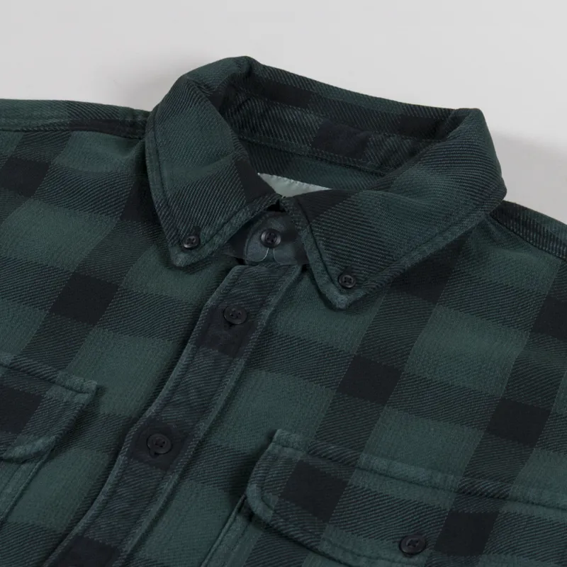 Carhartt WIP Long Sleeve Edmands Shirt Natural Kale Green-4