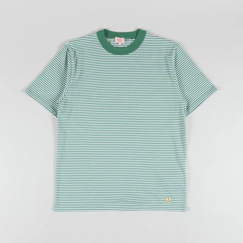 Armor Lux Heritage Stripe T Shirt Ivy Blanc