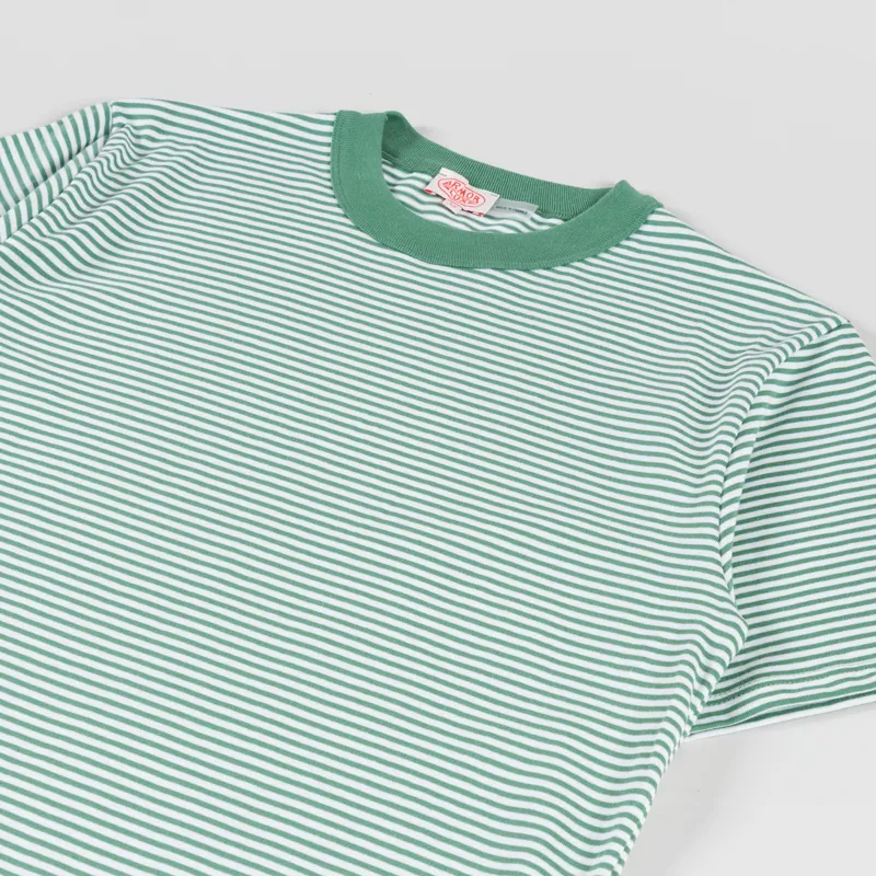 Armor Lux Heritage Stripe T Shirt Ivy Blanc-1