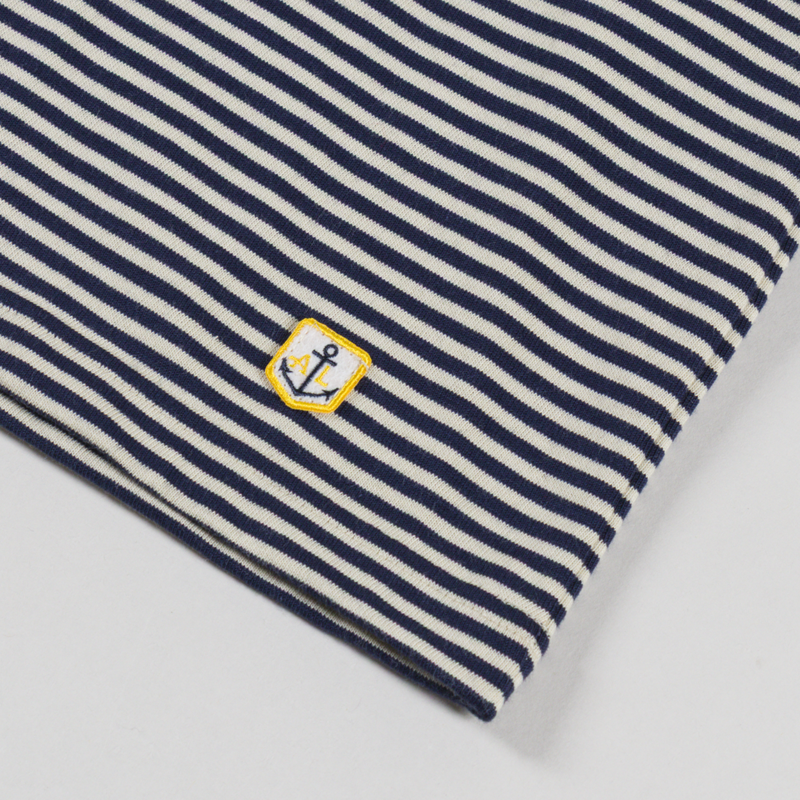 Armor Lux Heritage Stripe T Shirt Gravel Marine Deep-2