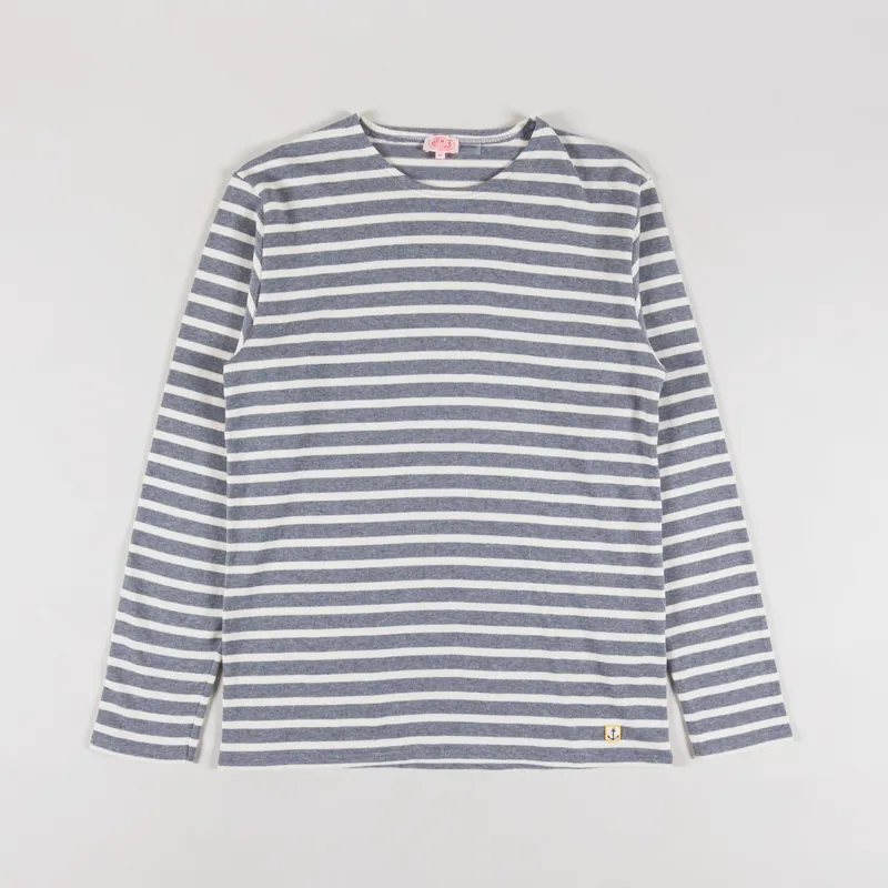 Armor Lux Mariniere ML Heritage T Shirt Misty Grey Nature