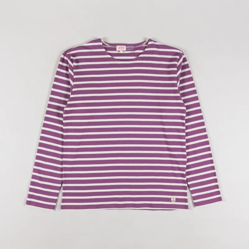 Armor Lux Mariniere ML Heritage T Shirt Purple Nature