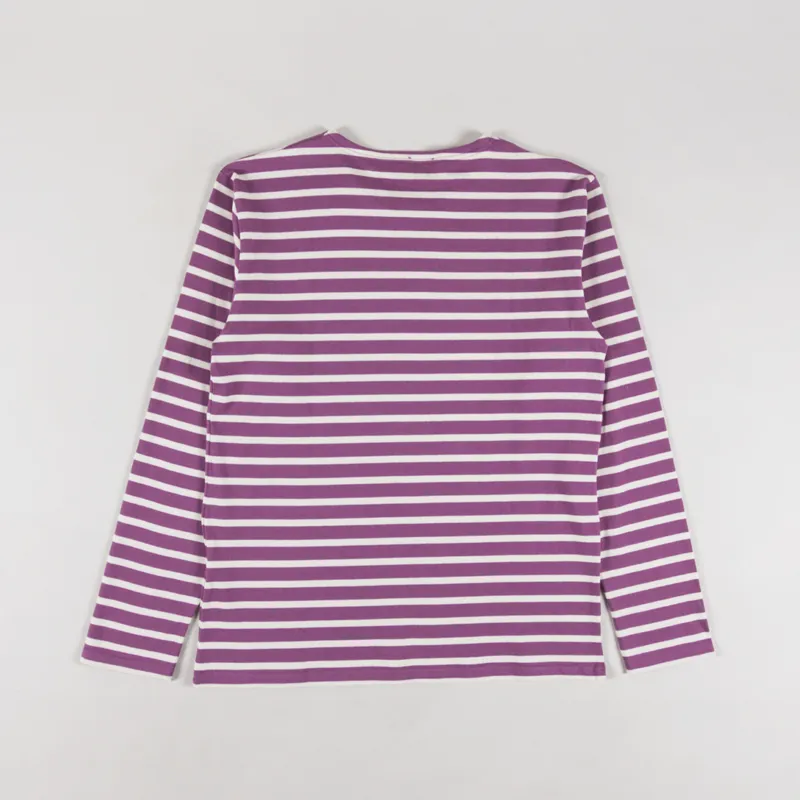 Armor Lux Mariniere ML Heritage T Shirt Purple Nature-1