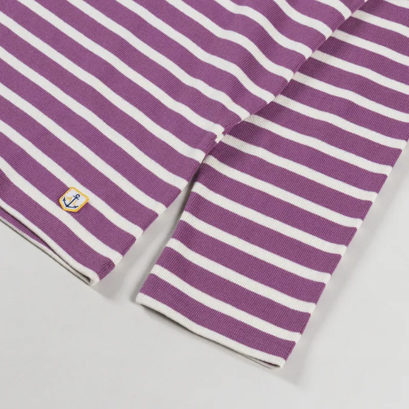 Armor Lux Mariniere ML Heritage T Shirt Purple Nature-5