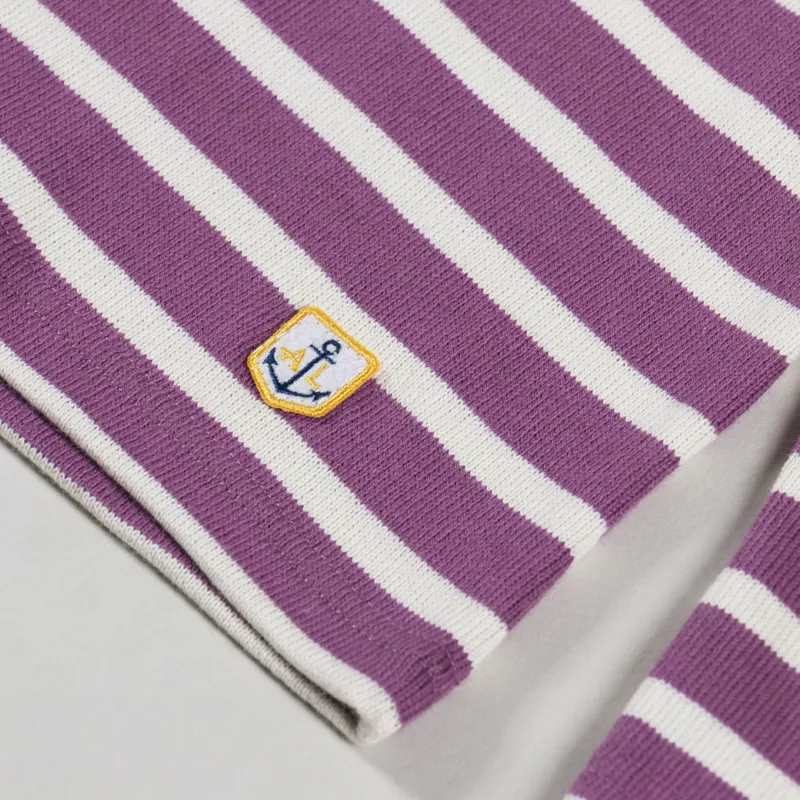 Armor Lux Mariniere ML Heritage T Shirt Purple Nature-4