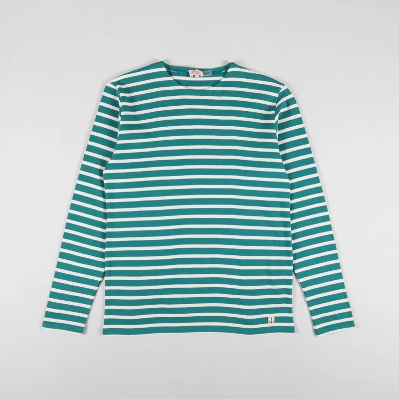 Armor Lux Mariniere ML Heritage T Shirt Aquagreen Nature
