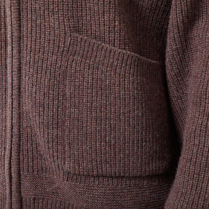 Frizmworks Wool Deck Zip Up Cardigan Choco Brown-7