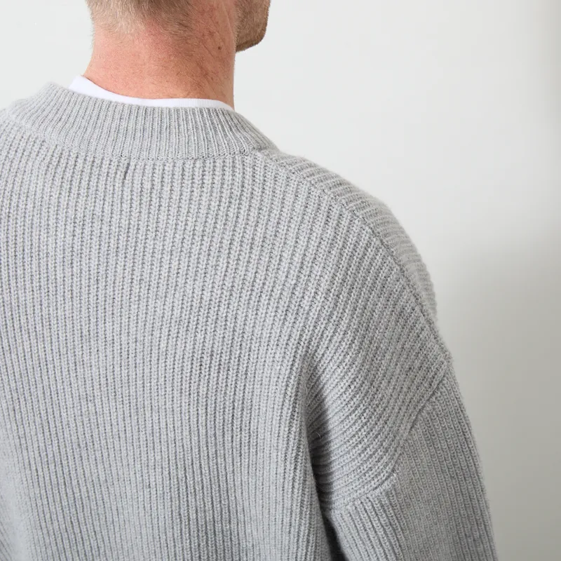 Frizmworks Wool Deck Zip Up Cardigan Light Grey-3