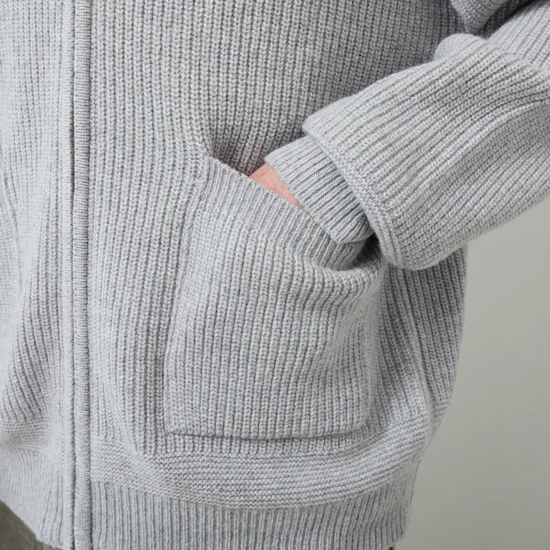 Frizmworks Wool Deck Zip Up Cardigan Light Grey-6