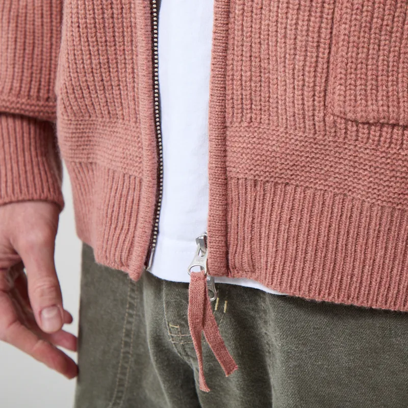 Frizmworks Wool Deck Zip Up Cardigan Indian Pink-8