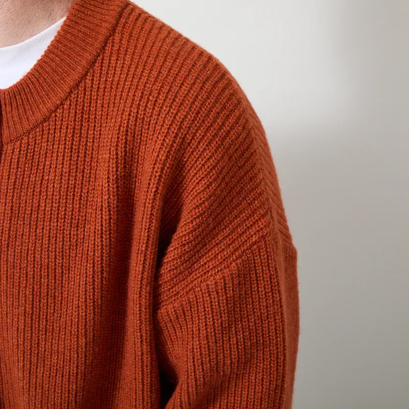 Frizmworks Wool Deck Zip Up Cardigan Brick-4