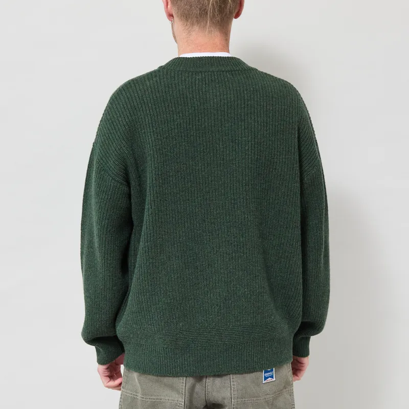 Frizmworks Wool Deck Zip Up Cardigan Forest Green-2