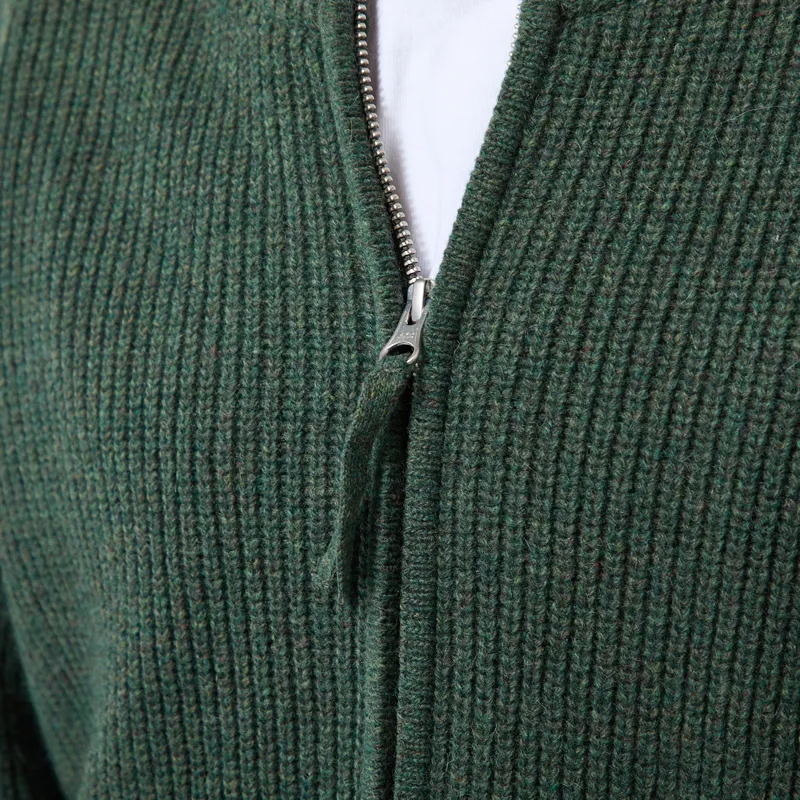 Frizmworks Wool Deck Zip Up Cardigan Forest Green-4