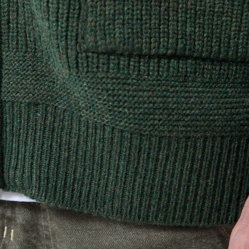 Frizmworks Wool Deck Zip Up Cardigan Forest Green-8