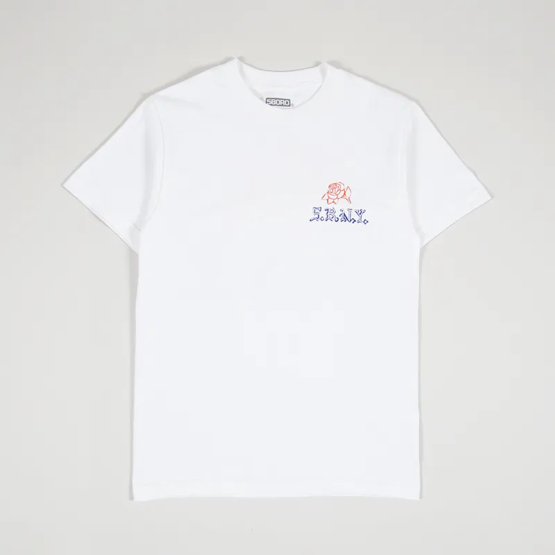 5Boro DIY Rose T Shirt White-1