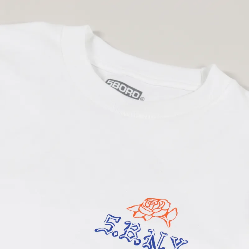 5Boro DIY Rose T Shirt White-4