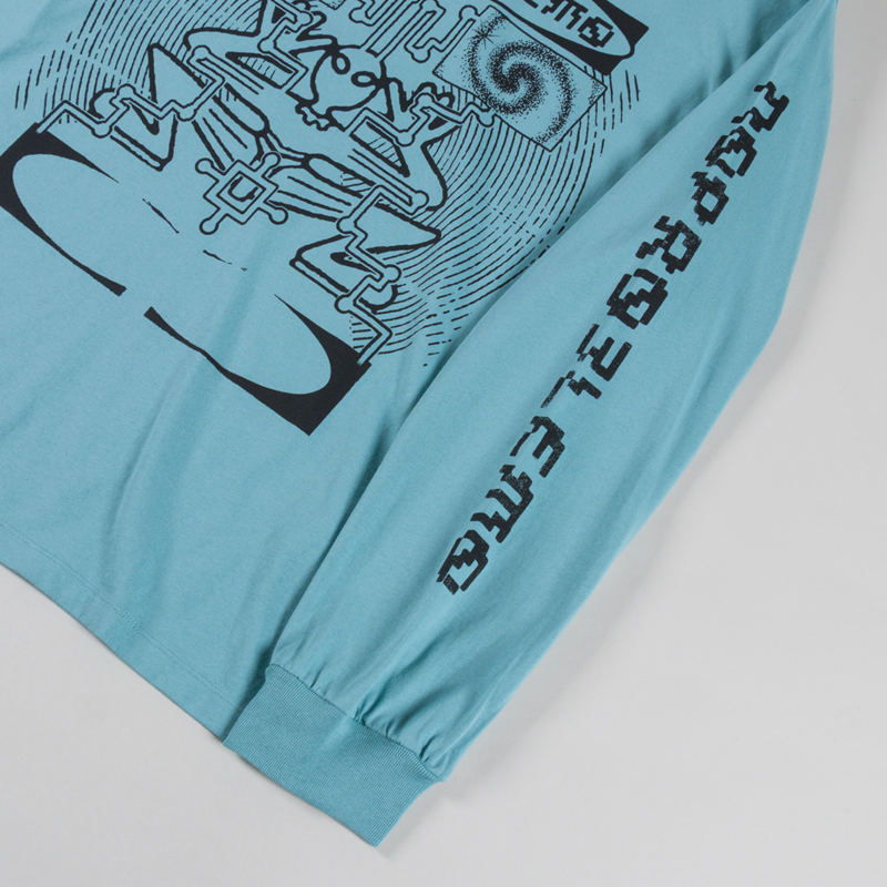 No Problemo Braniac Long Sleeve T Shirt Aqua-4