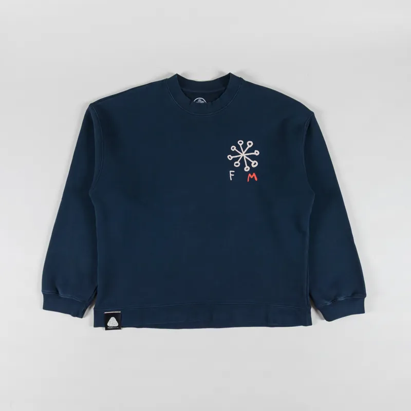 Flower Mountain Bakin One Sweatshirt Navy-1