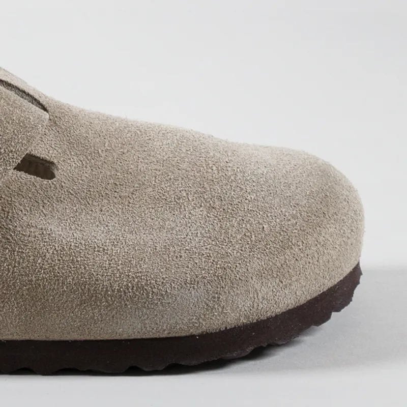 Birkenstock Womens Boston BS Regular Fit Sandals Suede Taupe-5