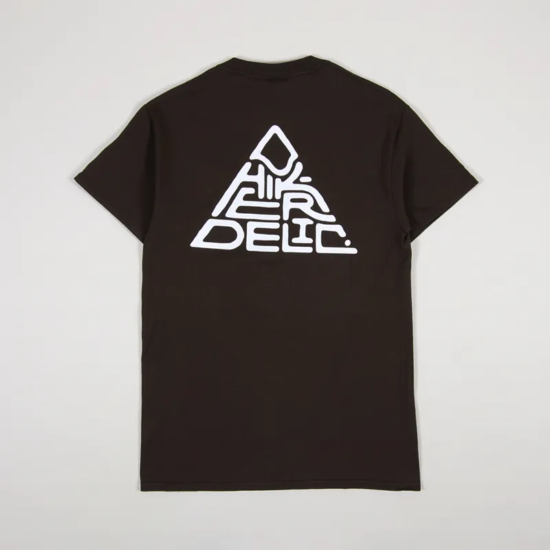 Hikerdelic 60 Degree Mountain Logo T Shirt Brown White