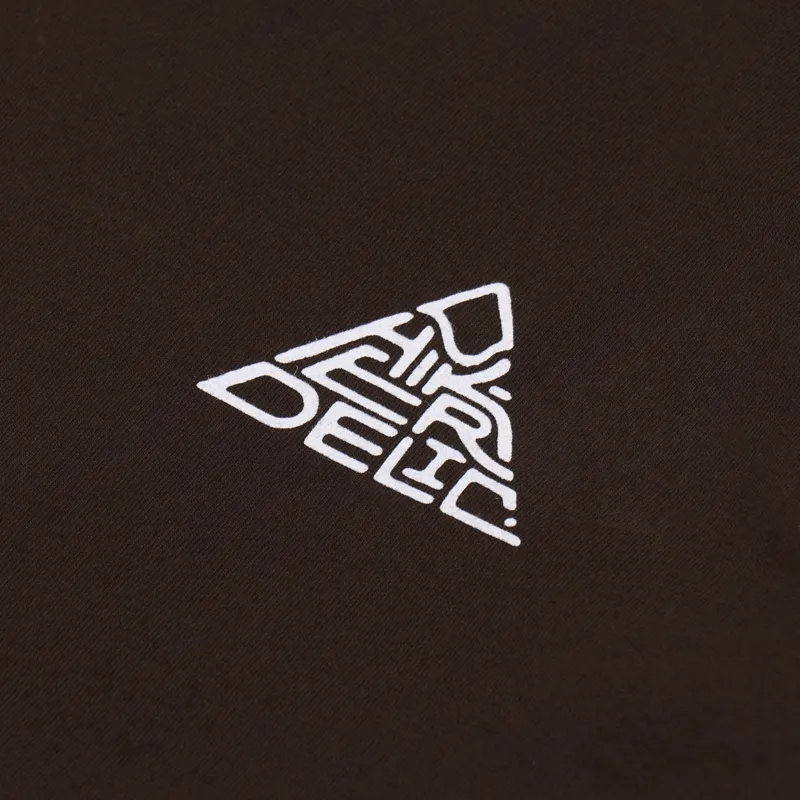 Hikerdelic 60 Degree Mountain Logo T Shirt Brown White-4