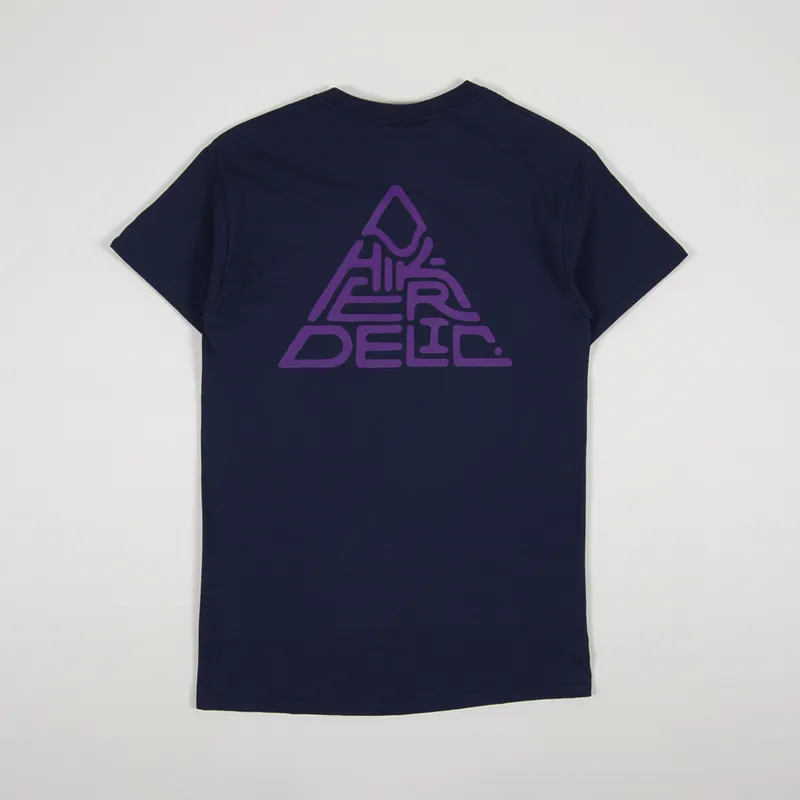 Hikerdelic 60 Degree Mountain Logo T Shirt Navy Purple