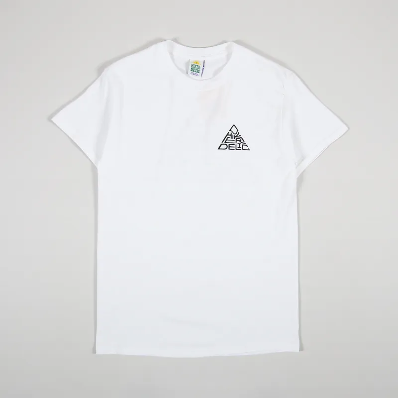 Hikerdelic 60 Degree Mountain Logo T Shirt White Black-1
