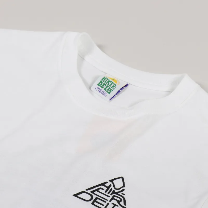 Hikerdelic 60 Degree Mountain Logo T Shirt White Black-5