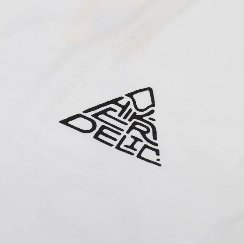 Hikerdelic 60 Degree Mountain Logo T Shirt White Black-4