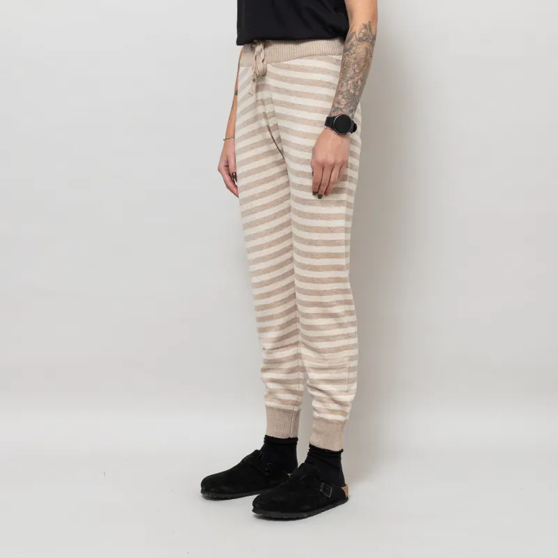 Kavu Womens Cabin Creek Knitted Joggers Natural Stripe-1