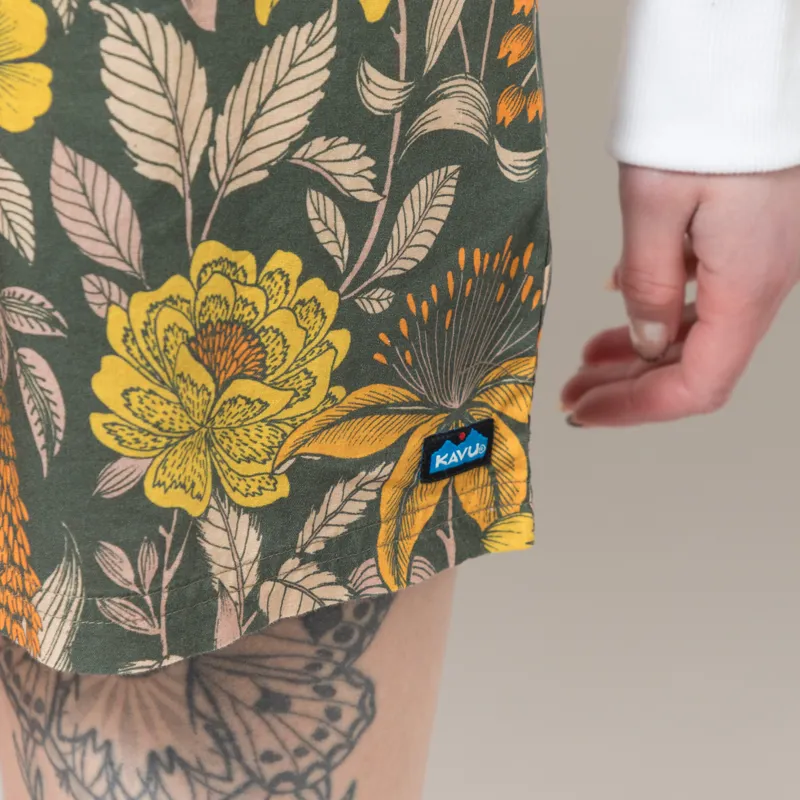 Kavu Womens Nosara Shorts Floral Forest-5