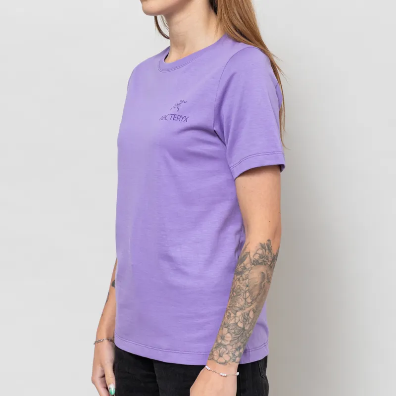 Arc'teryx Womens Kragg SL Cotton Emblem T Shirt Aster-1