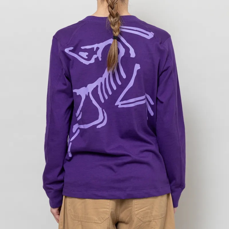Arc'teryx Womens Kragg Cotton Bird Long Sleeve T Shirt Azalea Aster-3