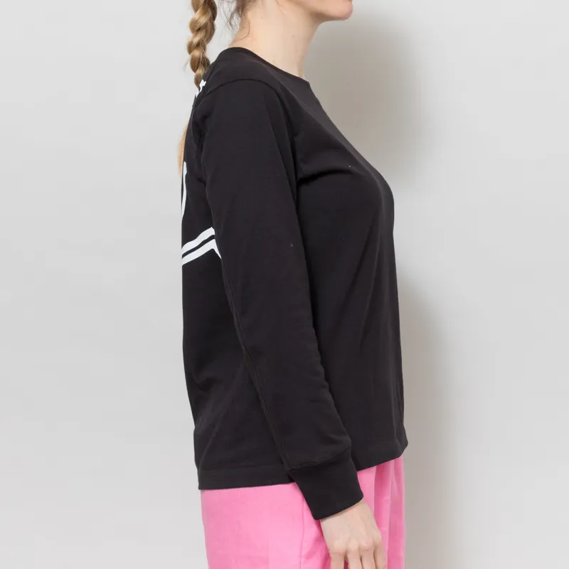 Arc'teryx Womens Kragg Cotton Bird Long Sleeve T Shirt Black White-4