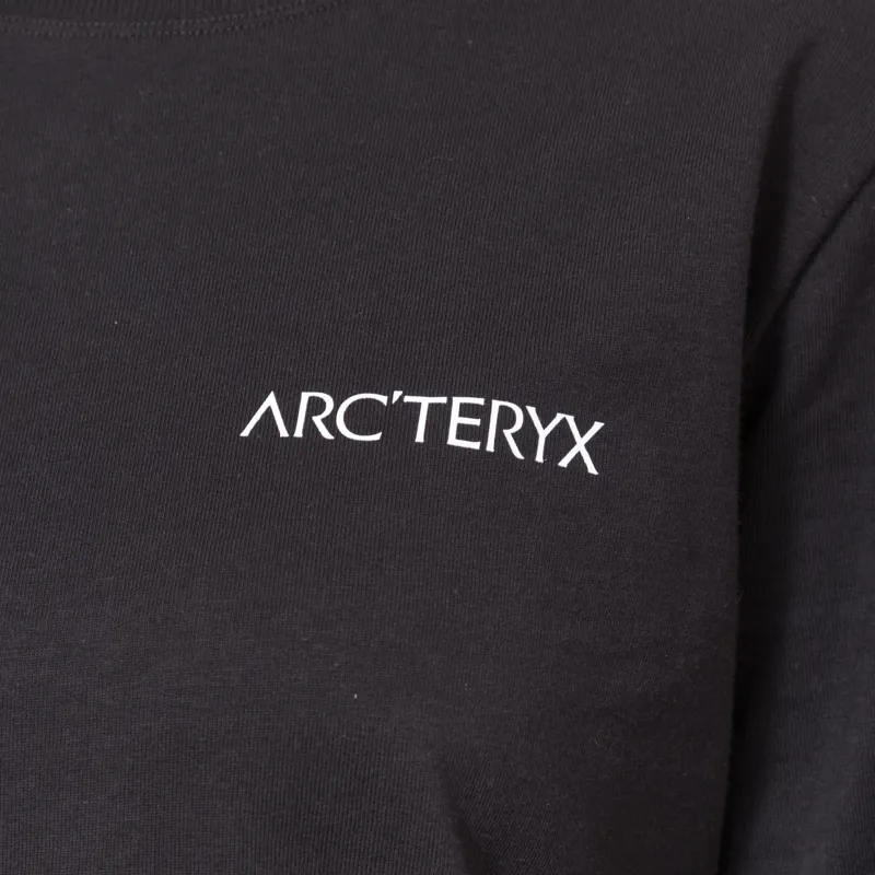 Arc'teryx Womens Kragg Cotton Bird Long Sleeve T Shirt Black White-8