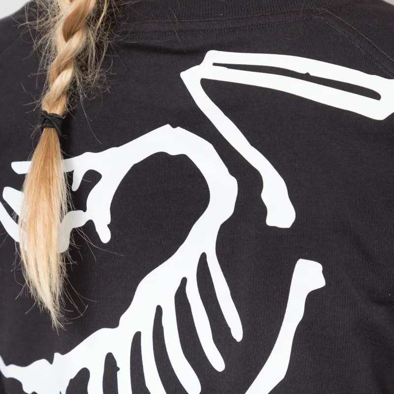 Arc'teryx Womens Kragg Cotton Bird Long Sleeve T Shirt Black White-7