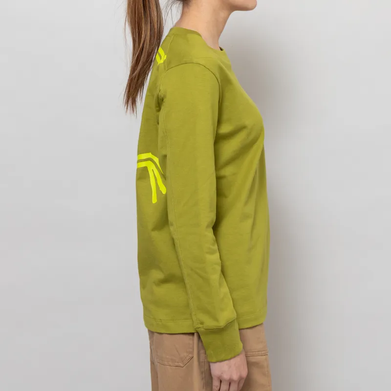 Arc'teryx Womens Kragg Cotton Bird Long Sleeve T Shirt Olive Moss Euphoria-1