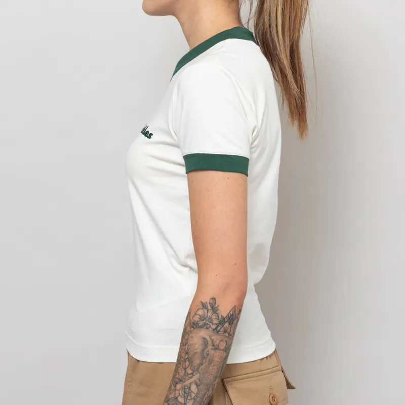 Dickies Womens Slayden Ringer T Shirt Egret-2