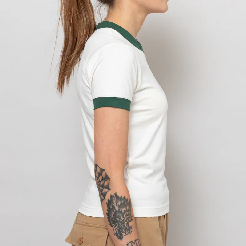 Dickies Womens Slayden Ringer T Shirt Egret-4