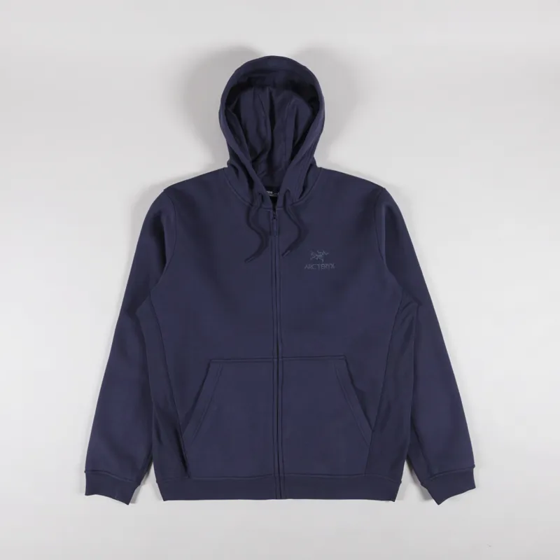 Arc'teryx Emblem Fleece Full Zip Hoodie Black Sapphire