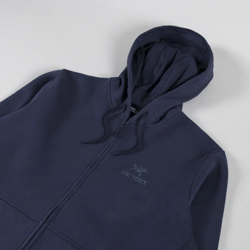 Arc'teryx Emblem Fleece Full Zip Hoodie Black Sapphire-2