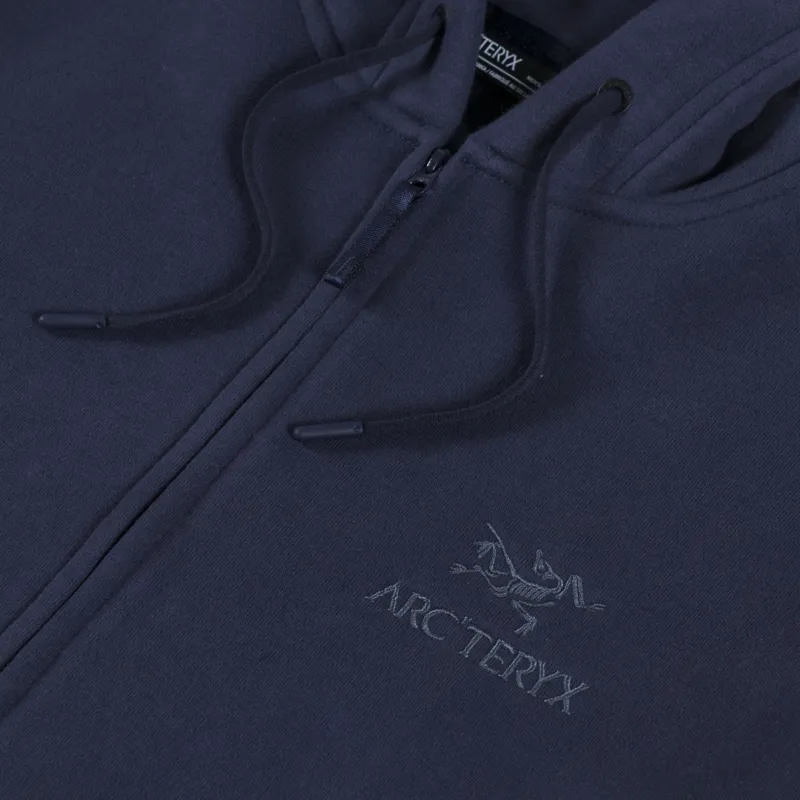 Arc'teryx Emblem Fleece Full Zip Hoodie Black Sapphire-4