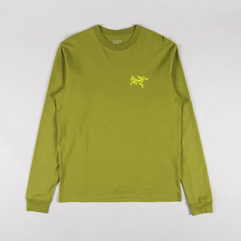 Arc'teryx Kragg SL Cotton Bird Tile Long Sleeve T Shirt Olive Moss Euphoria-1