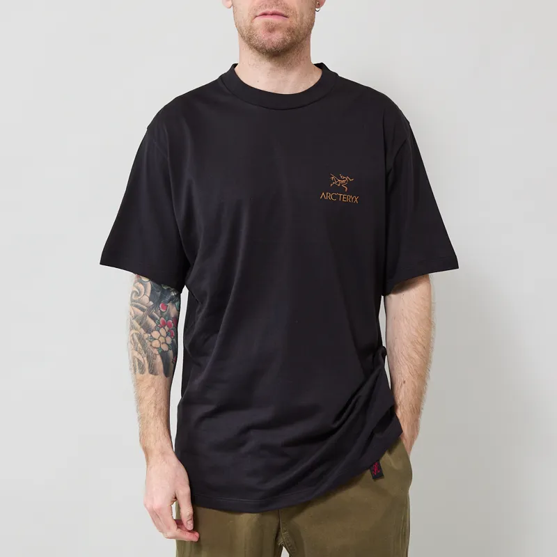 Arc'teryx Kragg SL Cotton Bird Word T Shirt 24k Black-2