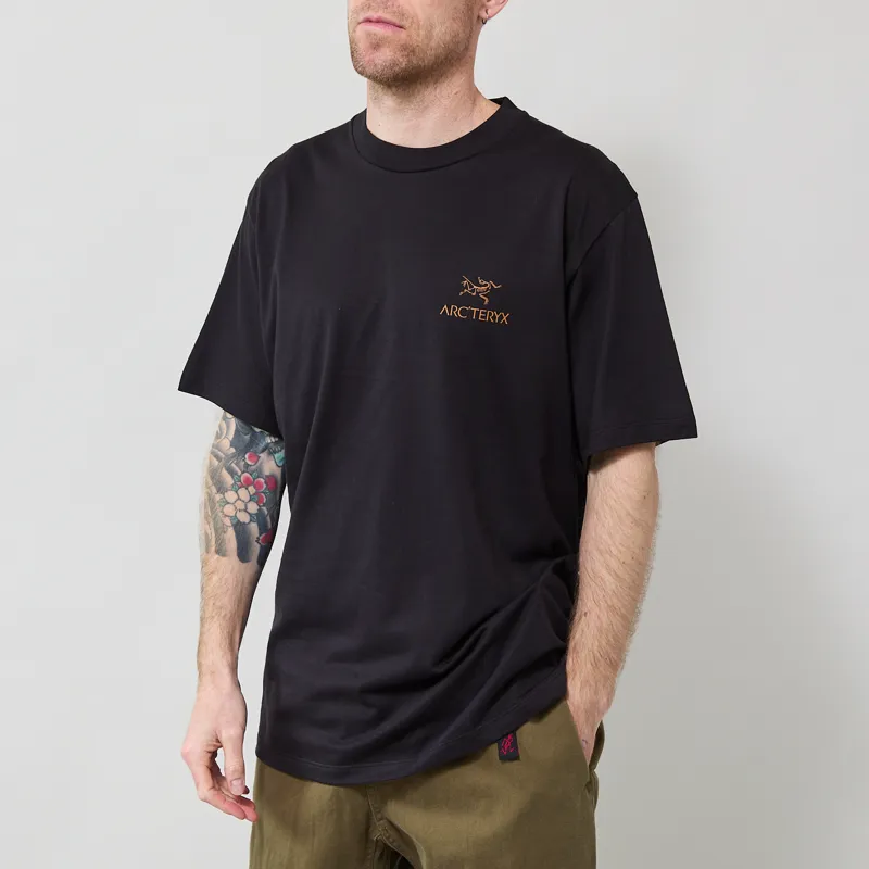 Arc'teryx Kragg SL Cotton Bird Word T Shirt 24k Black-1