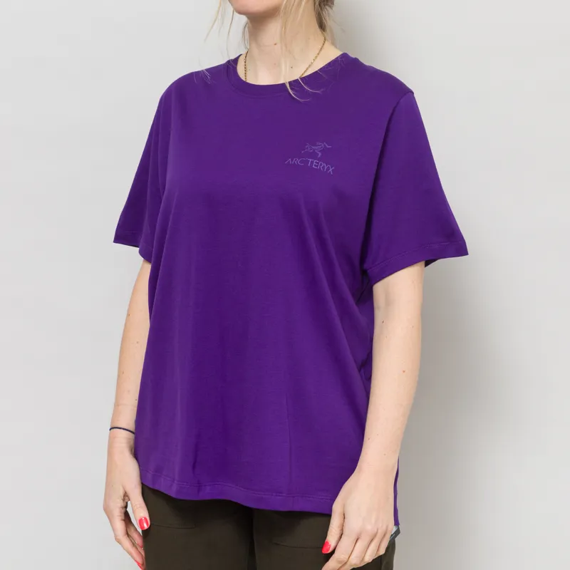 Arc'teryx Womens Kragg SL Cotton Emblem T Shirt Azalea-1