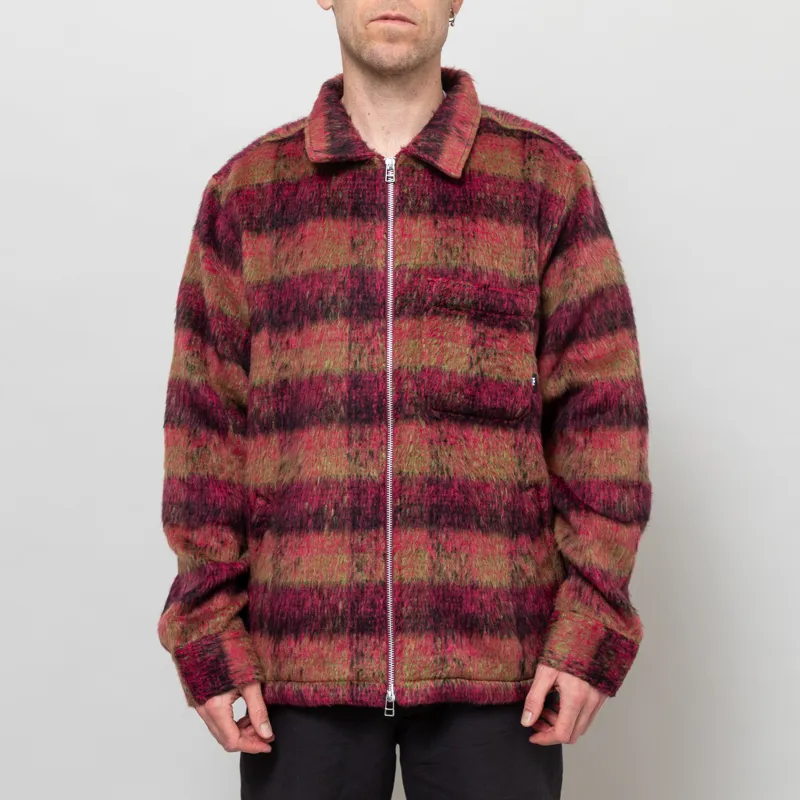 Huf Megablast Plaid Jacket Berry