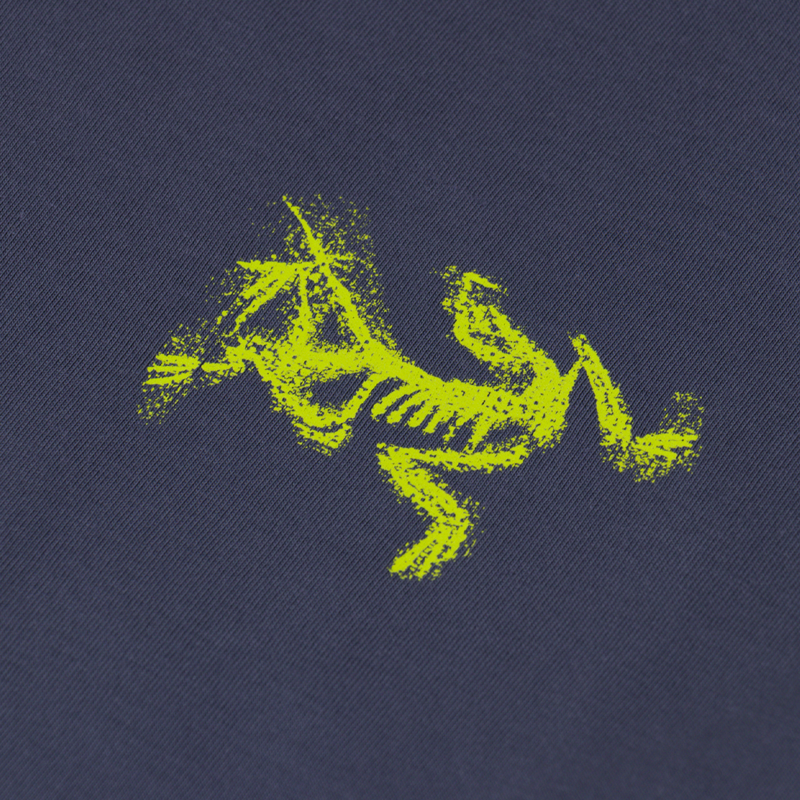 Arc'teryx Kragg SL Cotton Bird Tile Long Sleeve T Shirt Dark Stratus Euphoria-6